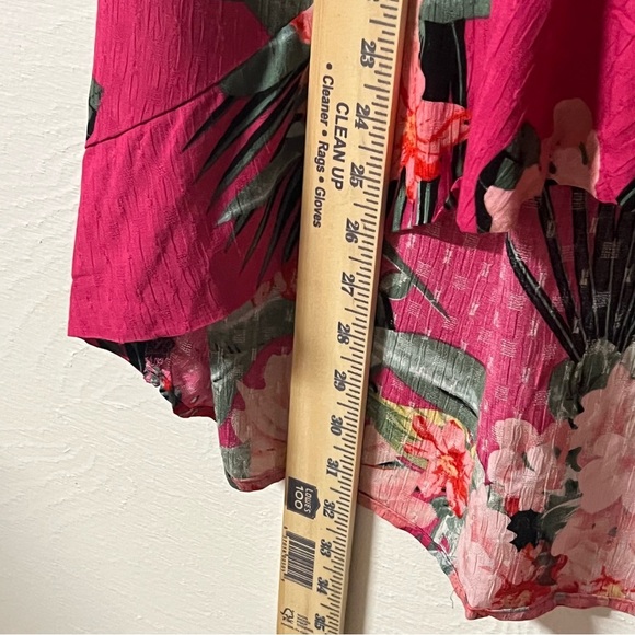 Rachel Zoe Tropical Midi Skirt Pink Beachy  Vacation Vacationcore Resort Size 6 - Picture 7 of 7